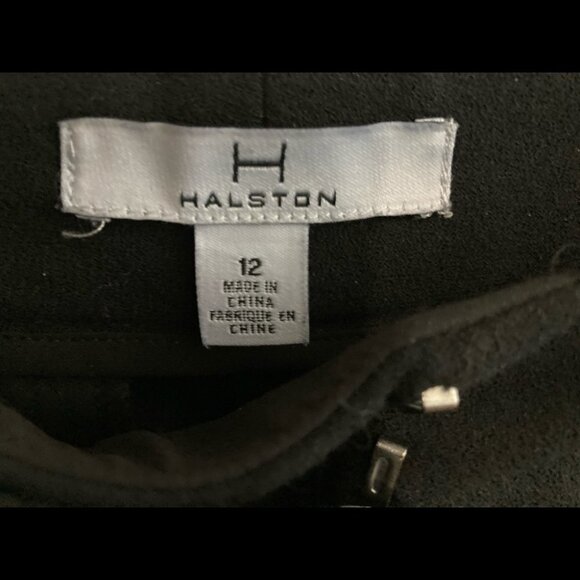 HALSTON Sz 12 Straight Leg Business Dressy Pants with Pockets - Picture 3 of 3